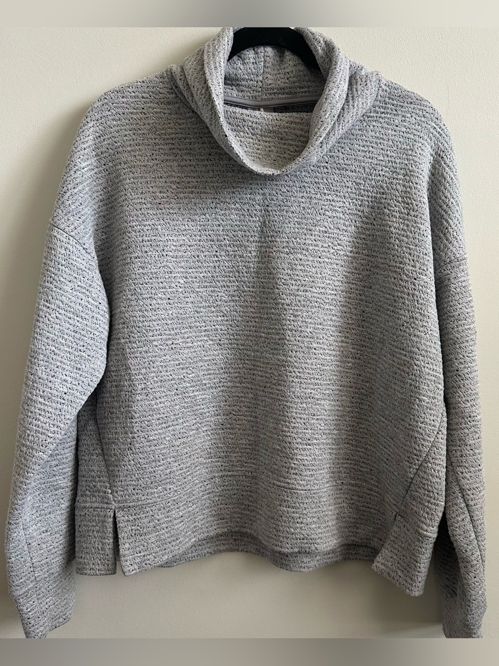 CALIA Cozy Grey Cowl Funnel Neck Women's Pullover Sweater
